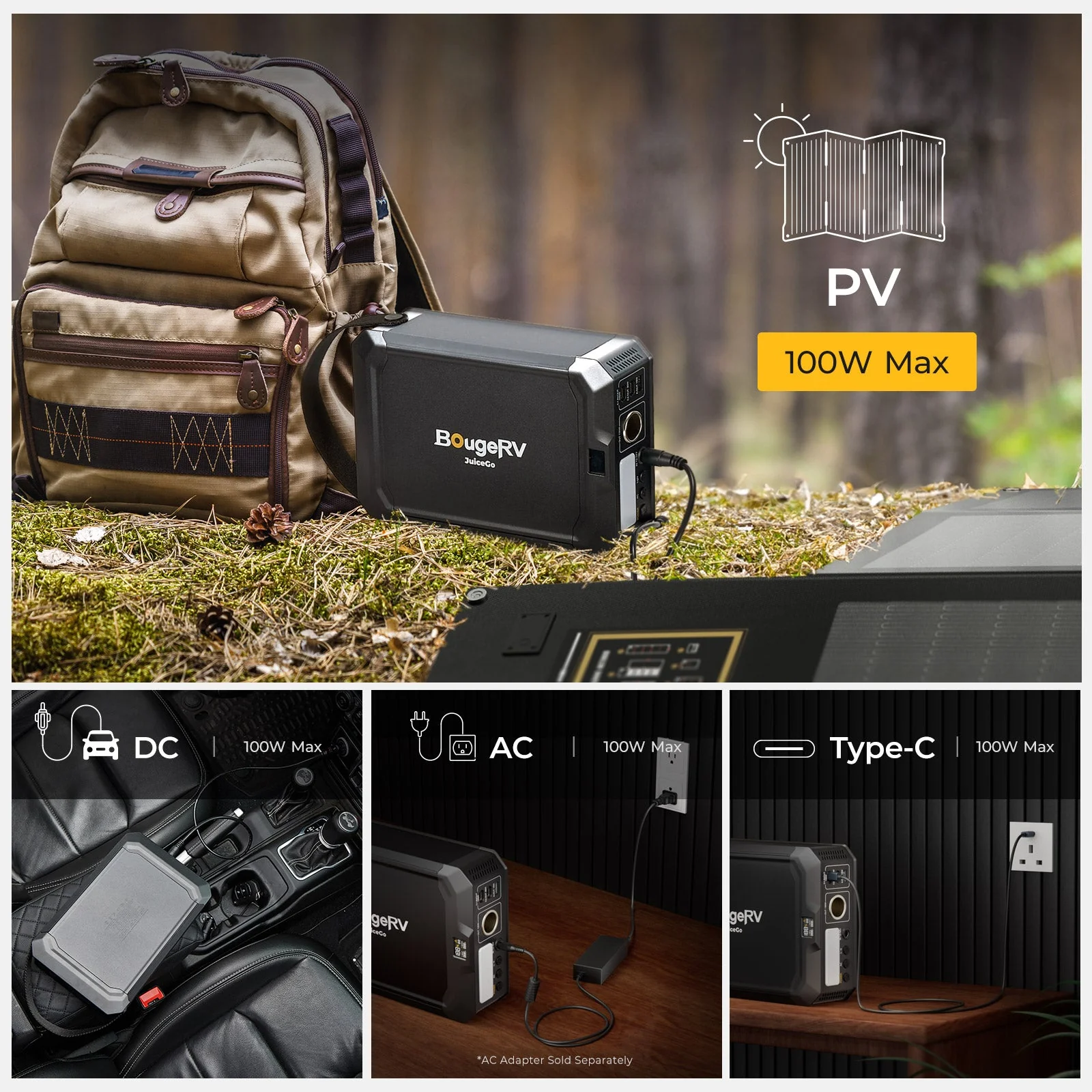 BougeRV JuiceGo 240Wh Portable Power Station - Image 6
