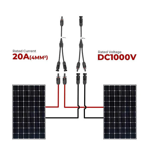 BougeRV Solar Connectors Y Branch Parallel Adapter Cable Wire - Image 2