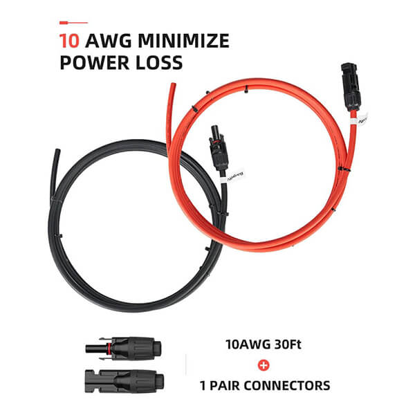 BougeRV Solar Extension Cable with Extra Free Connectors - Image 3