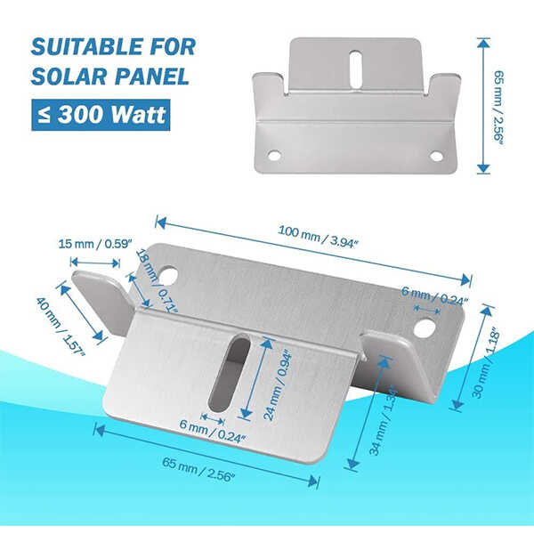 BougeRV Solar Panel Mounting Z Bracket Mount Kits Supporting - Image 2