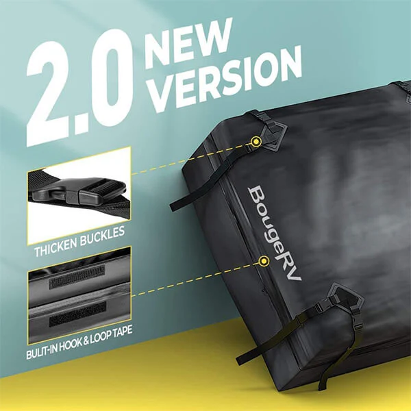 BougeRV Waterproof Rooftop Cargo Bag with Protective Mat - Image 5