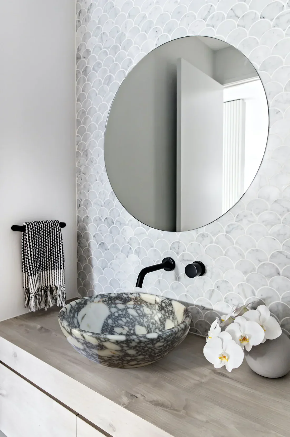 Calacatta Viola Marble Natural Stone Above-vanity Bathroom Sink Polished (D)16" (H)6" - Image 9