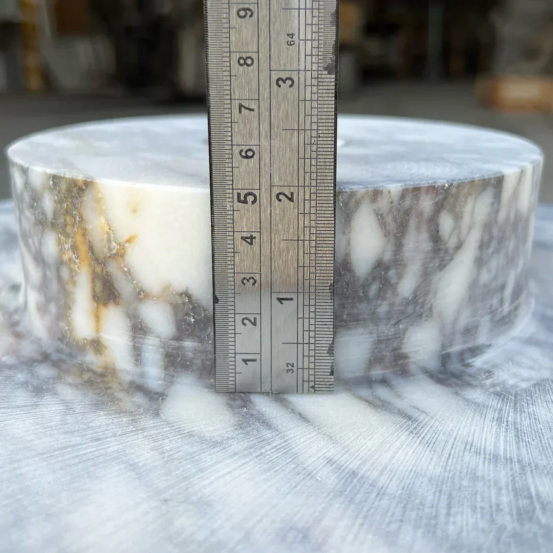 Calacatta Viola Marble Natural Stone Round Above Vanity Bathroom Sink Polished (D)15.5" (H)4.5" - Image 3