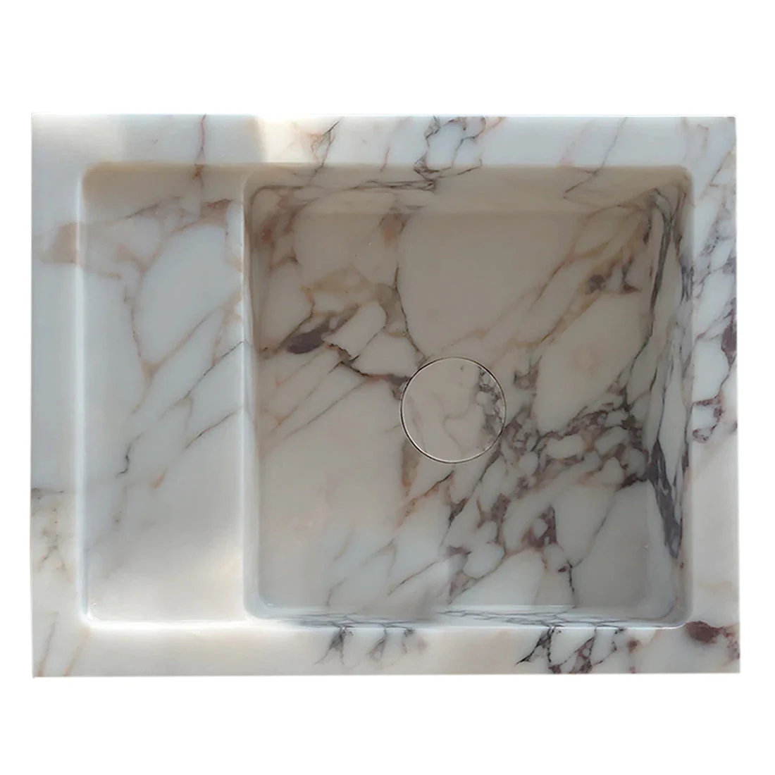 Calacatta Viola Marble Wall-mount Bathroom Sink (W)14" (W)18" (H)5" - Image 5