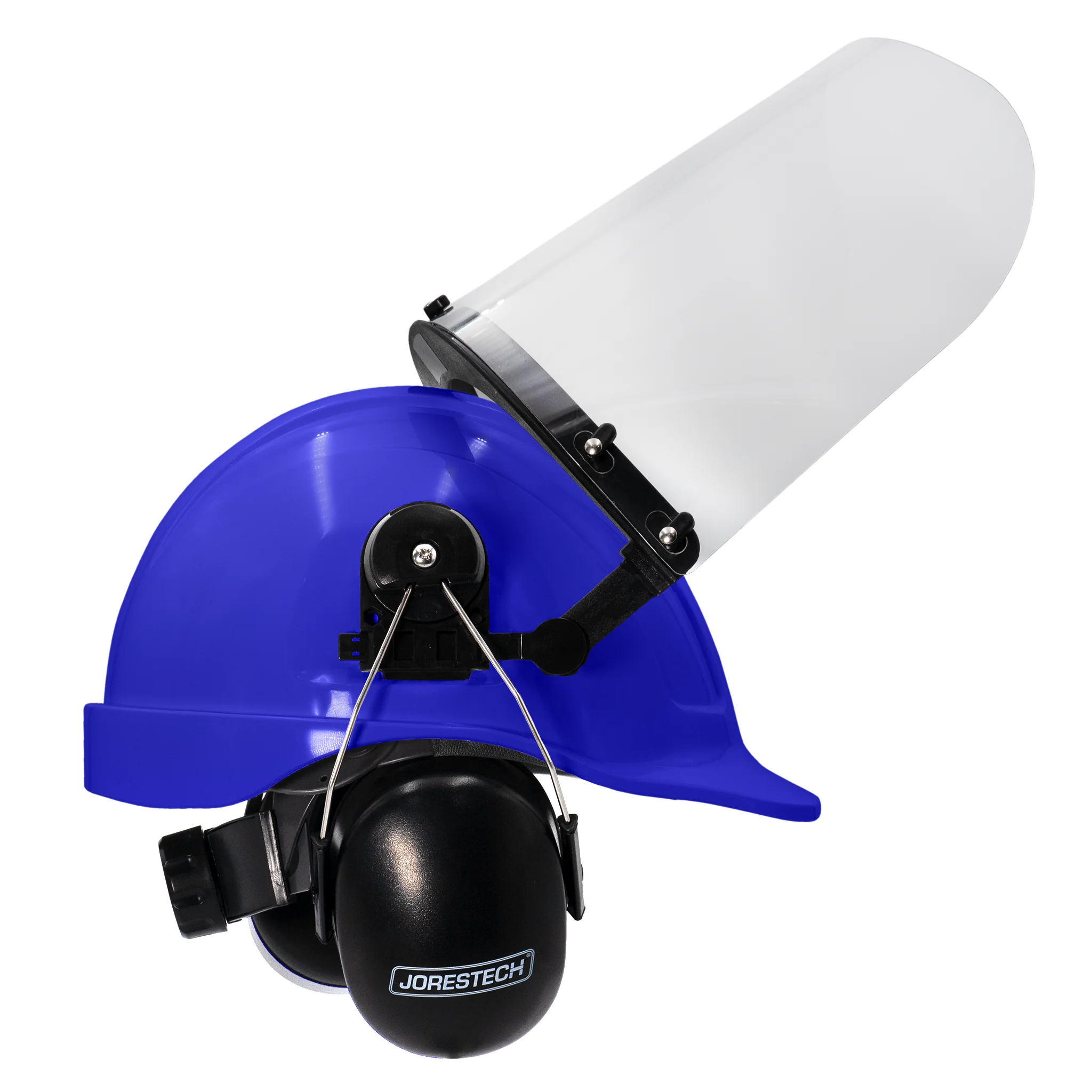 Cap-Style Hard Hat Kit with Mountable Earmuffs and Hi-Transparency Face Shield - Image 2
