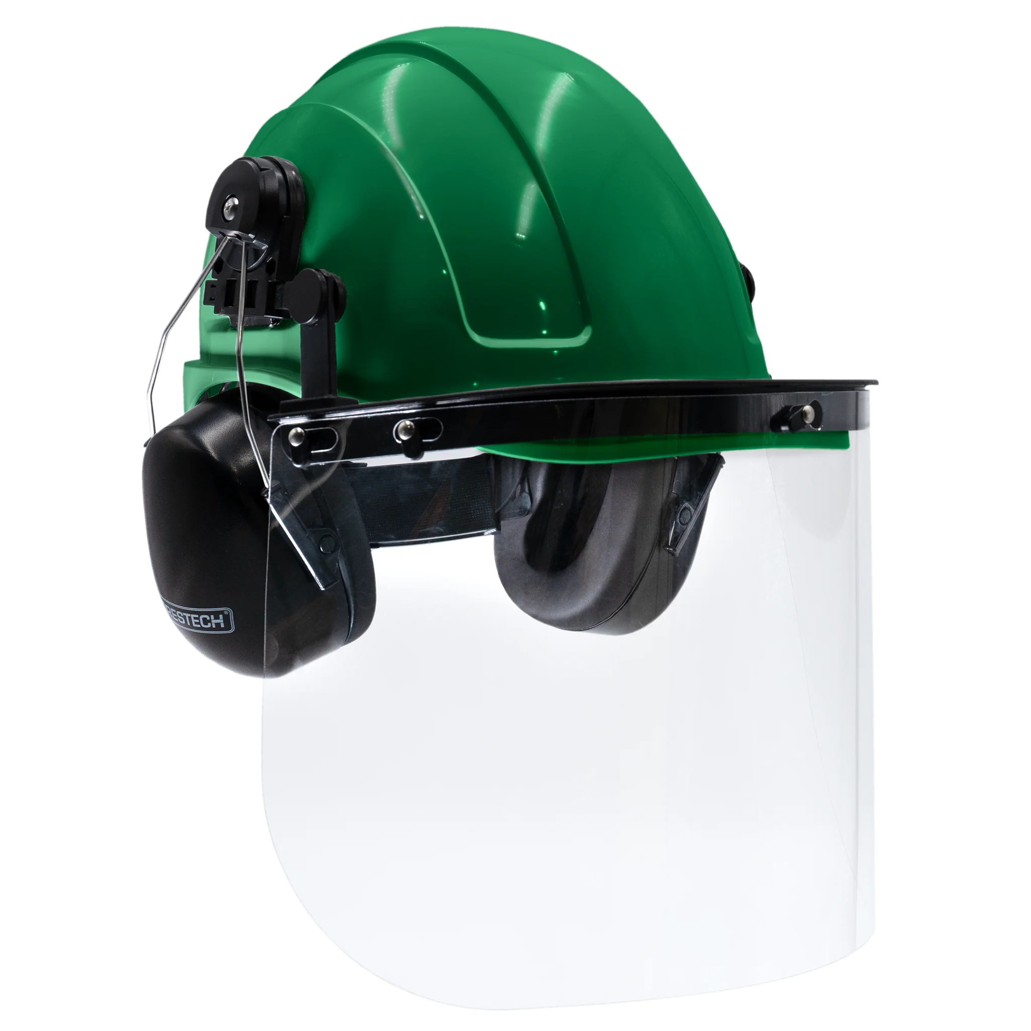 Cap-Style Hard Hat Kit with Mountable Earmuffs and Hi-Transparency Face Shield - Image 7
