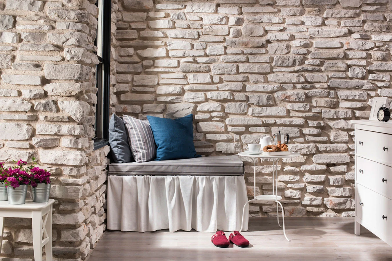 Cappadocia Pearl Slate Look Manufactured Stone Handmade Veneer - Livfloors Collection - Image 4