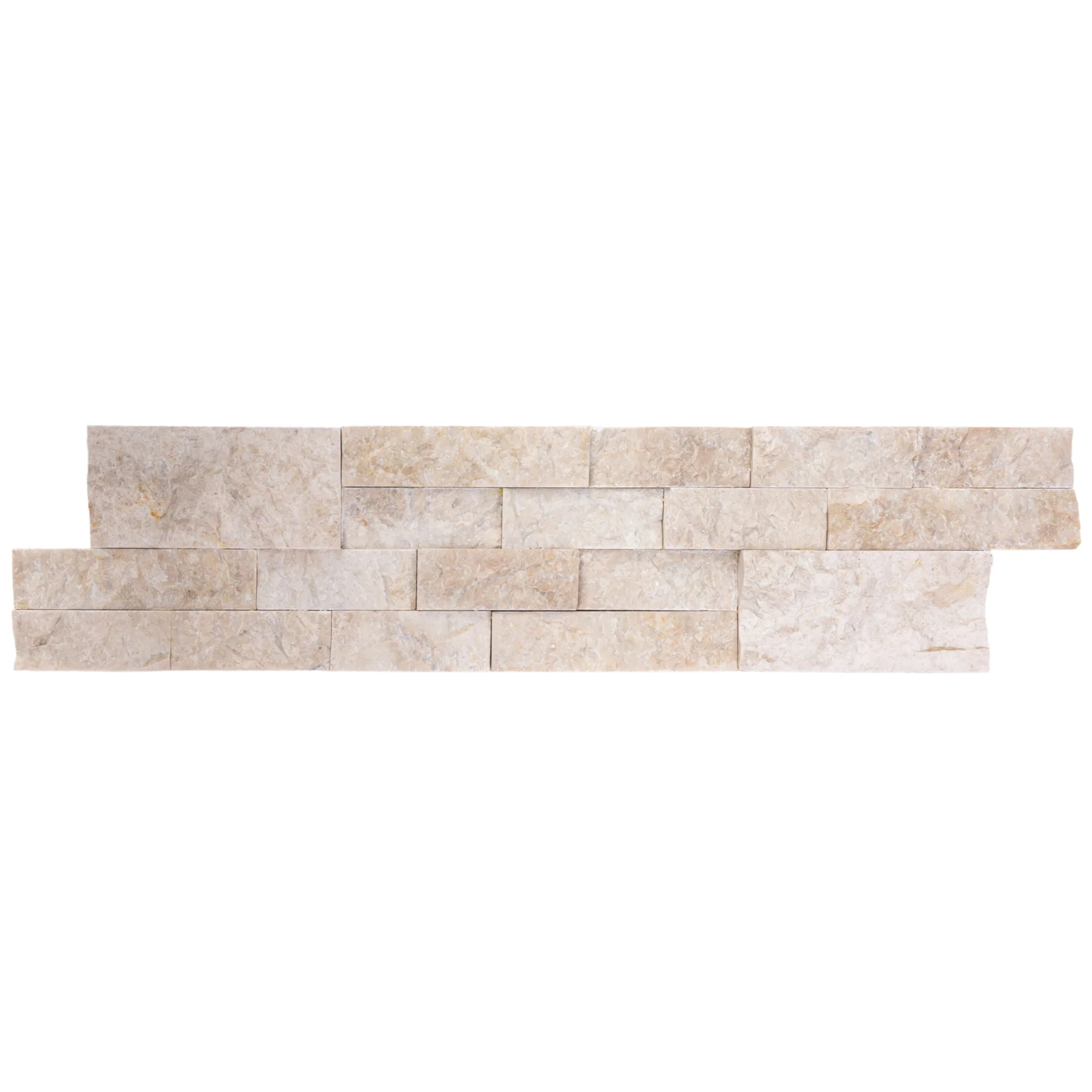 Cappuccino Beige Ledger 3D Panel 6"x24" Natural Marble Wall Tile - Full Truckload - Image 3