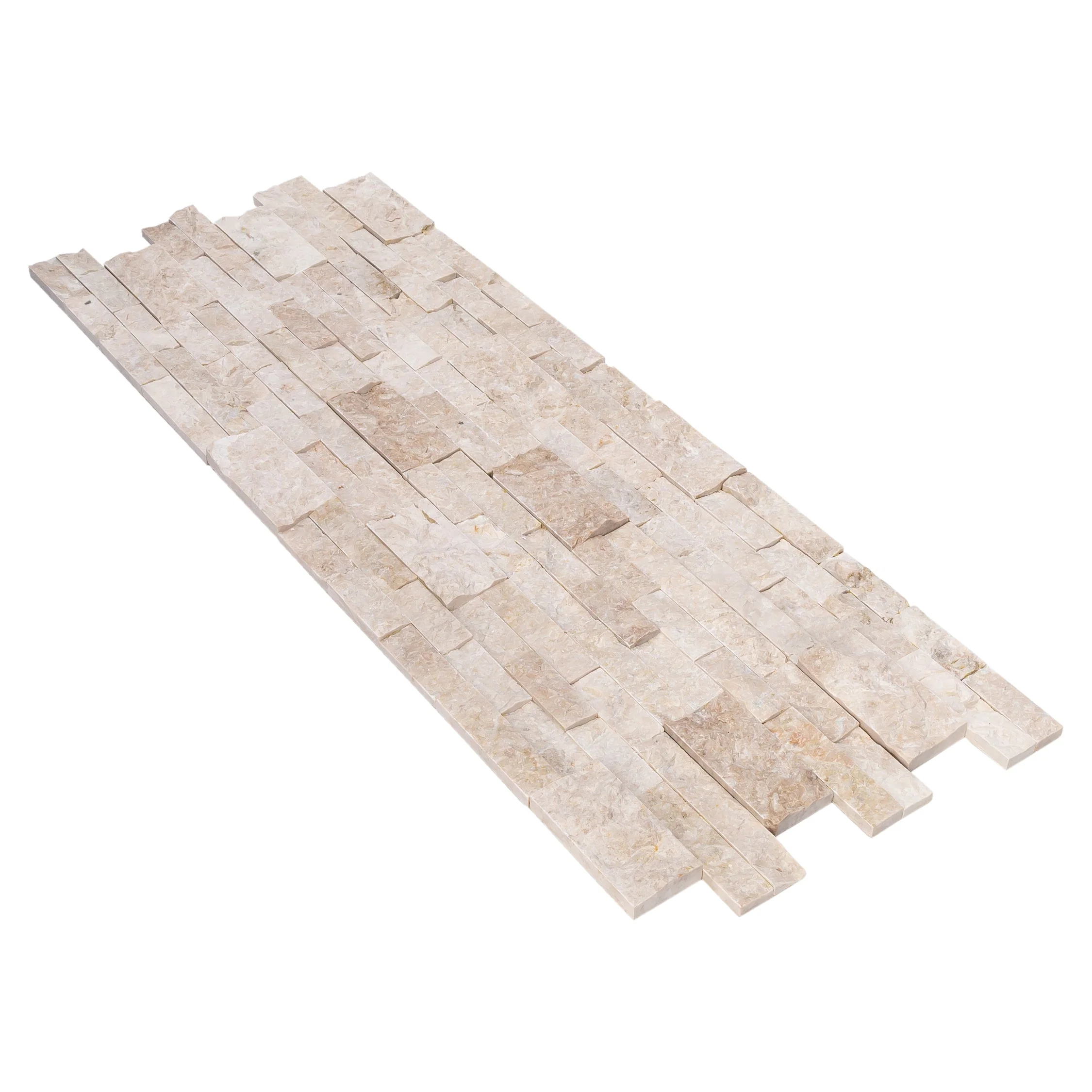 Cappuccino Beige Ledger 3D Panel 6"x24" Natural Marble Wall Tile - Full Truckload - Image 4