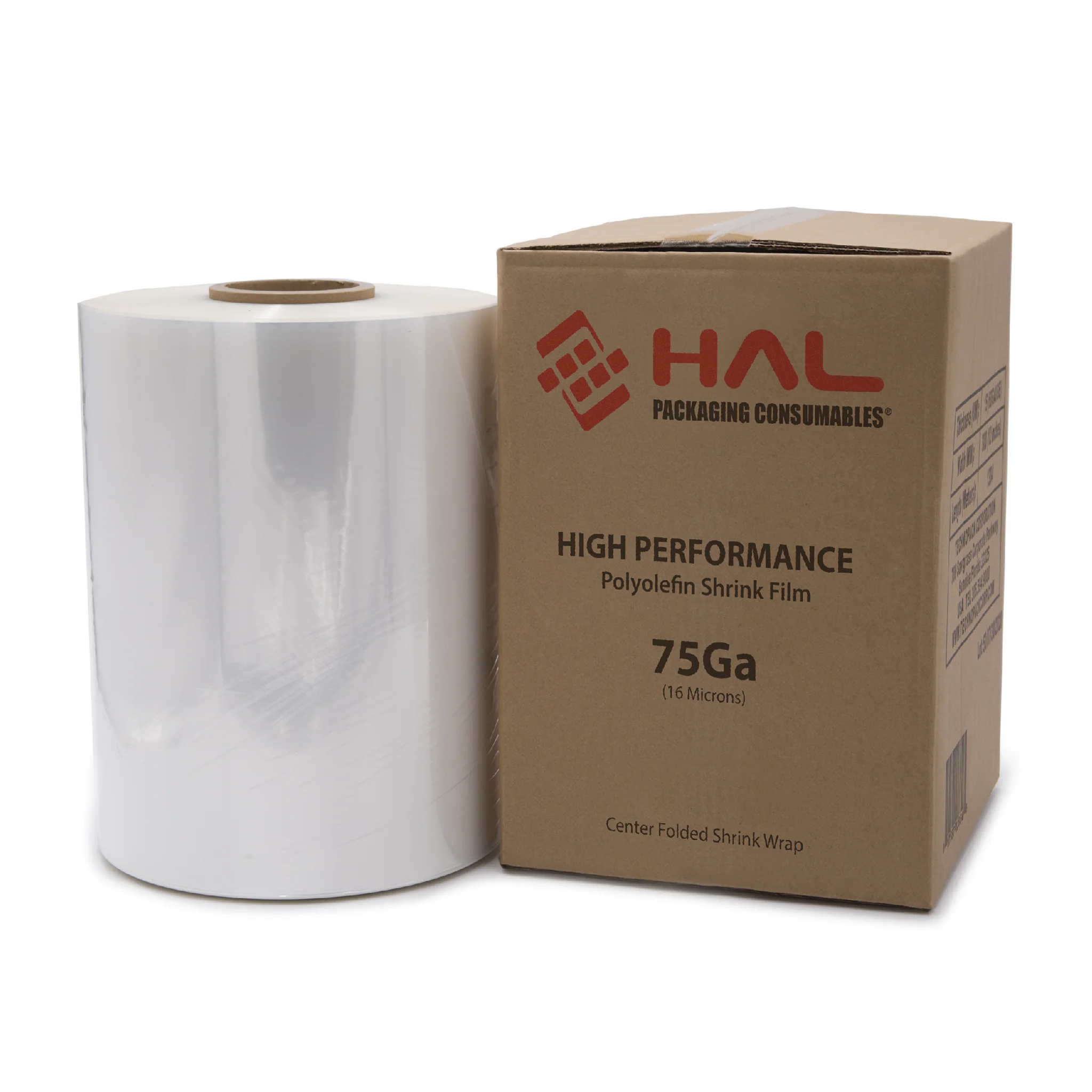 Centerfold POF Shrink Film – 75 Gauge - 16in (406mm)