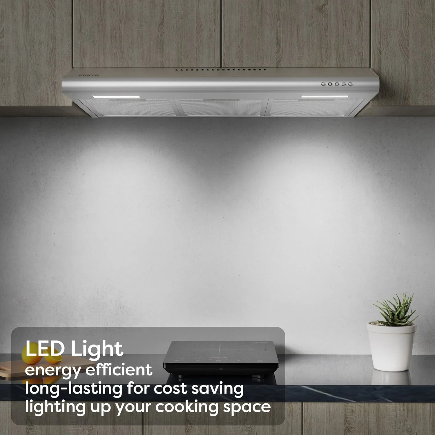 CIARRA 30 Inch Under Cabinet Range Hood Stainless Steel - Image 6