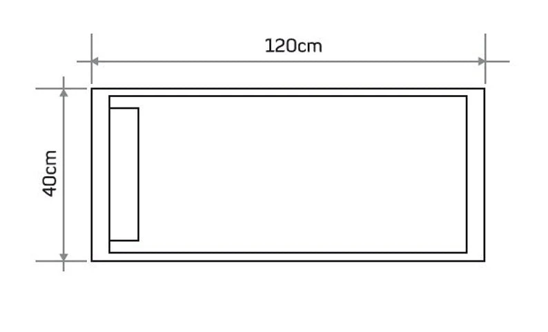 Cream Royal Marble Rectangular Shower Base Hand-carved from Solid Marble Block (W)16" (L)48" - Image 3