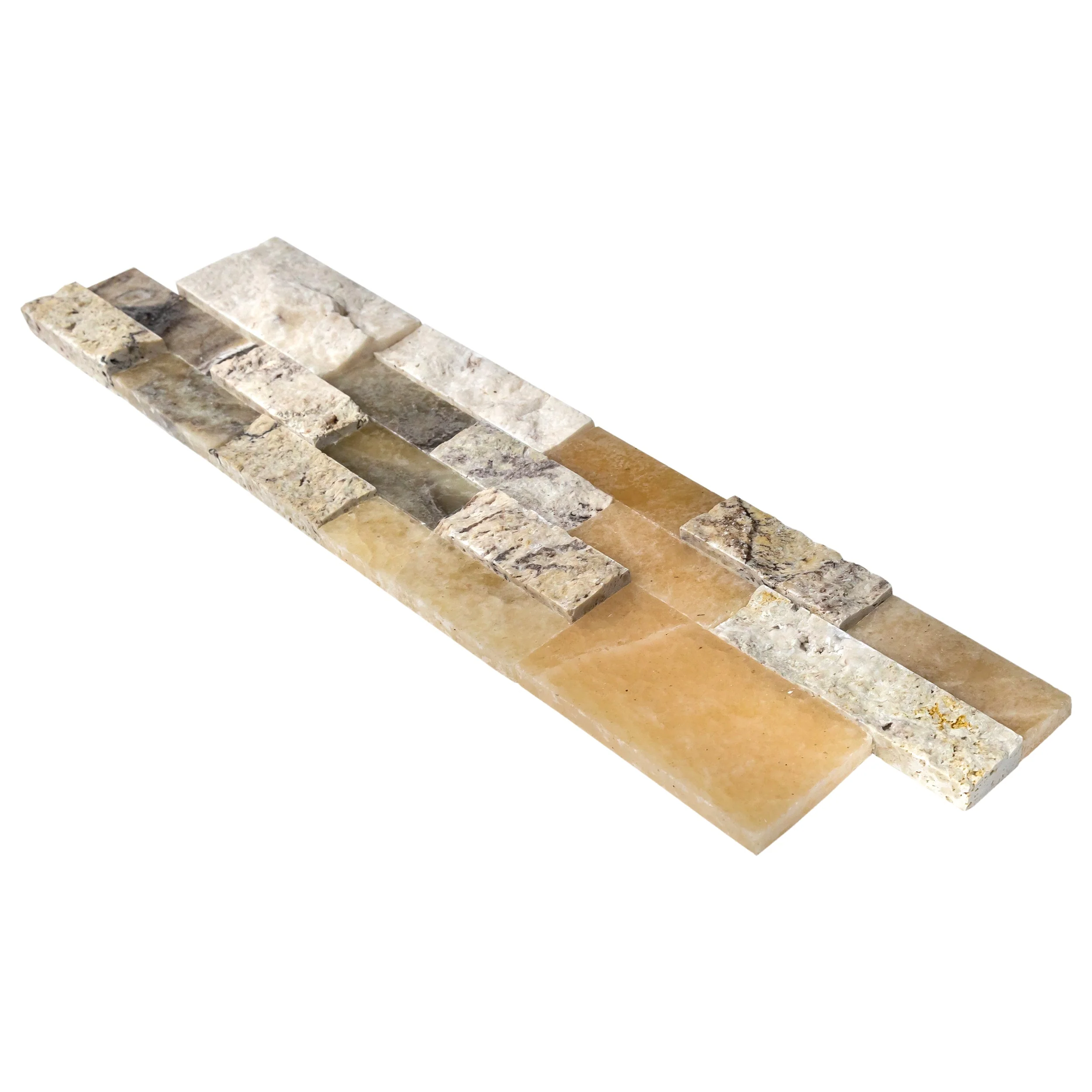 DaVinci Mixed Ledger 3D Panel 6"x24" Natural Marble Wall Tile - Full Truckload - Image 8