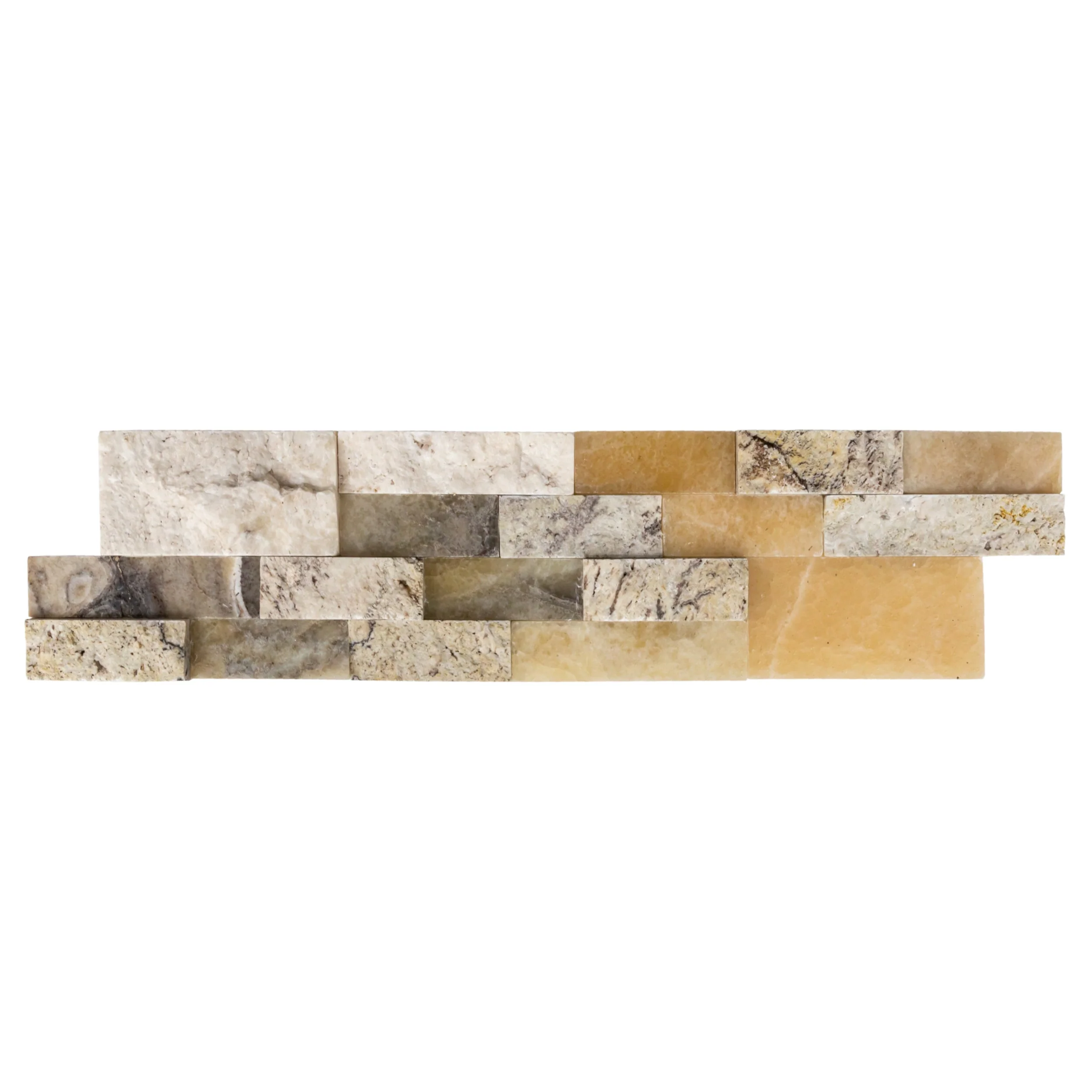 DaVinci Mixed Ledger 3D Panel 6"x24" Natural Marble Wall Tile - Full Truckload - Image 9