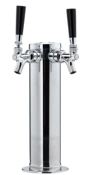 Double Faucet Glycol Ready - All SS304 Contact 3" Column Tower