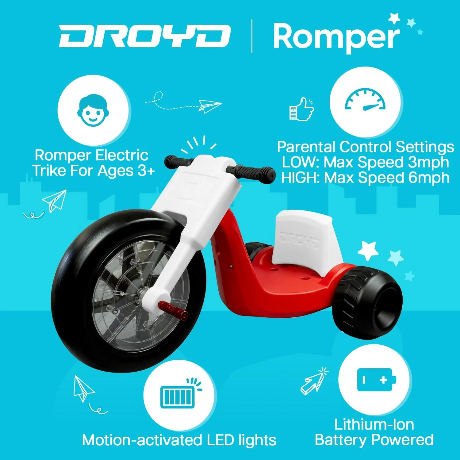 Droyd Romper Electric Trike for kids - Image 3