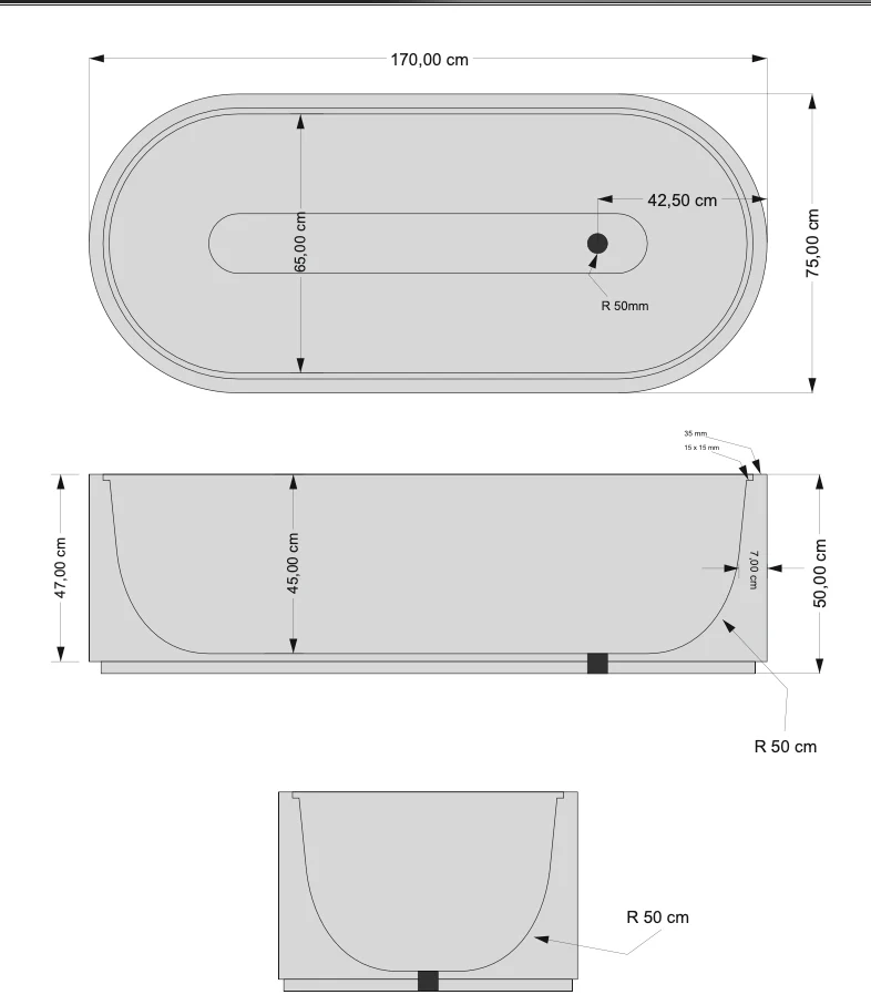 Emperador Light Marble Bathtub Hand-carved from Solid Marble Block (W)29.5" (L)67" (H)19.5" - Image 4
