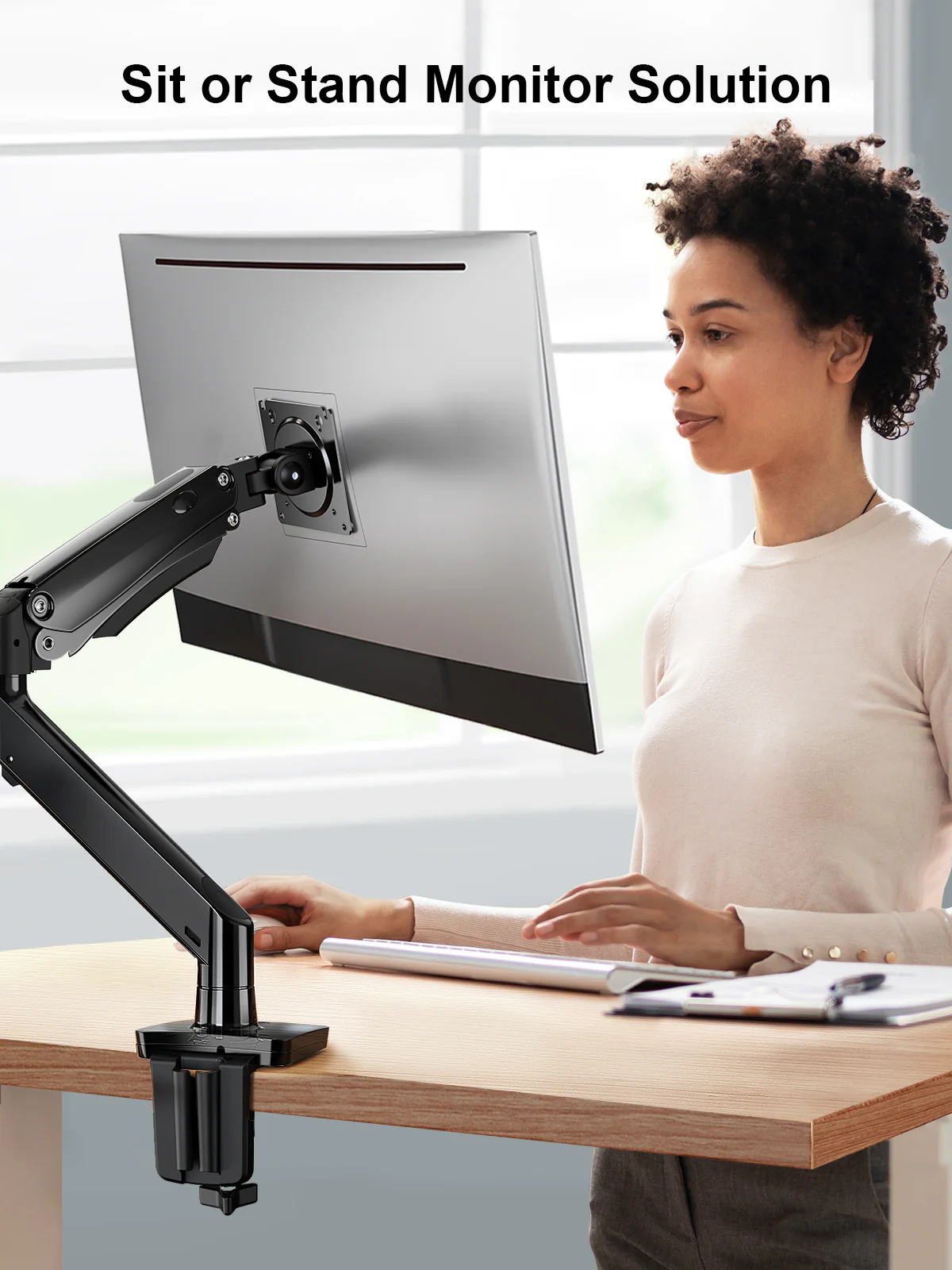 ErgoAV-Gas spring monitor mount for single monitor up to 35" - Image 6