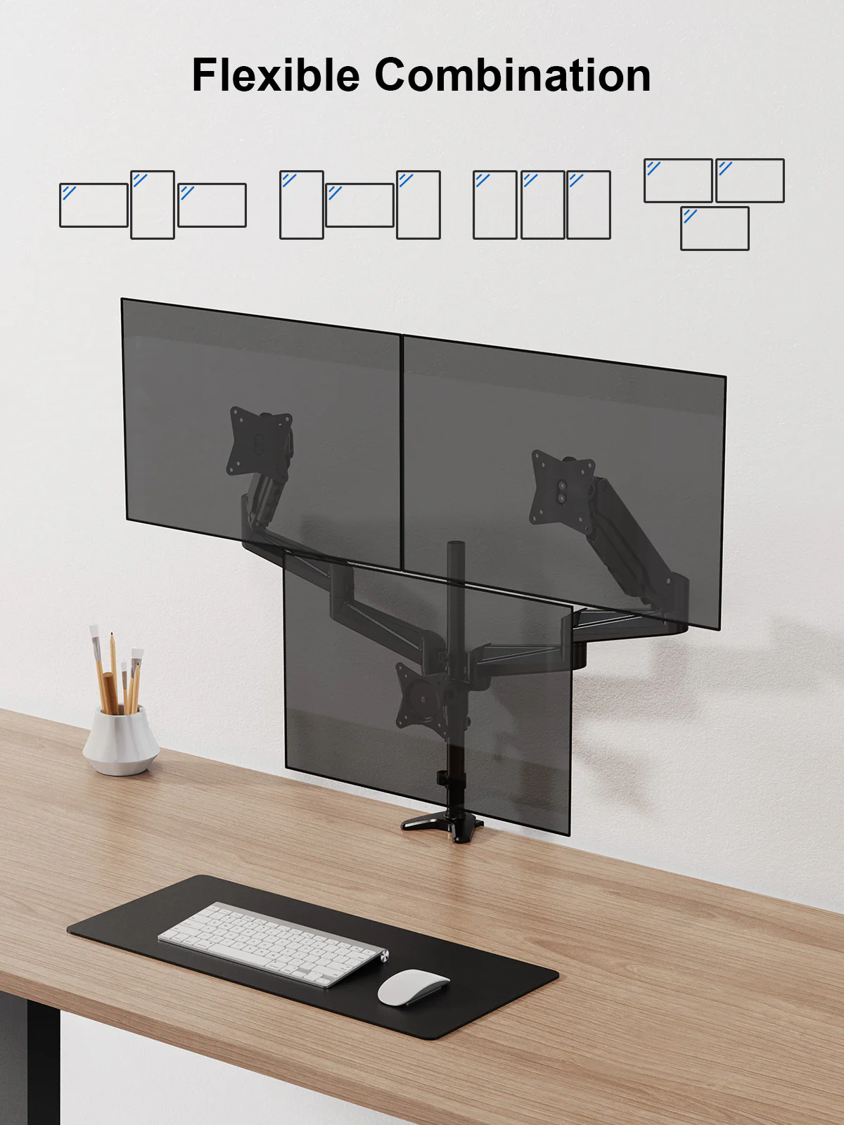 ErgoAV- Gas spring monitor mount for triple monitors - Image 7