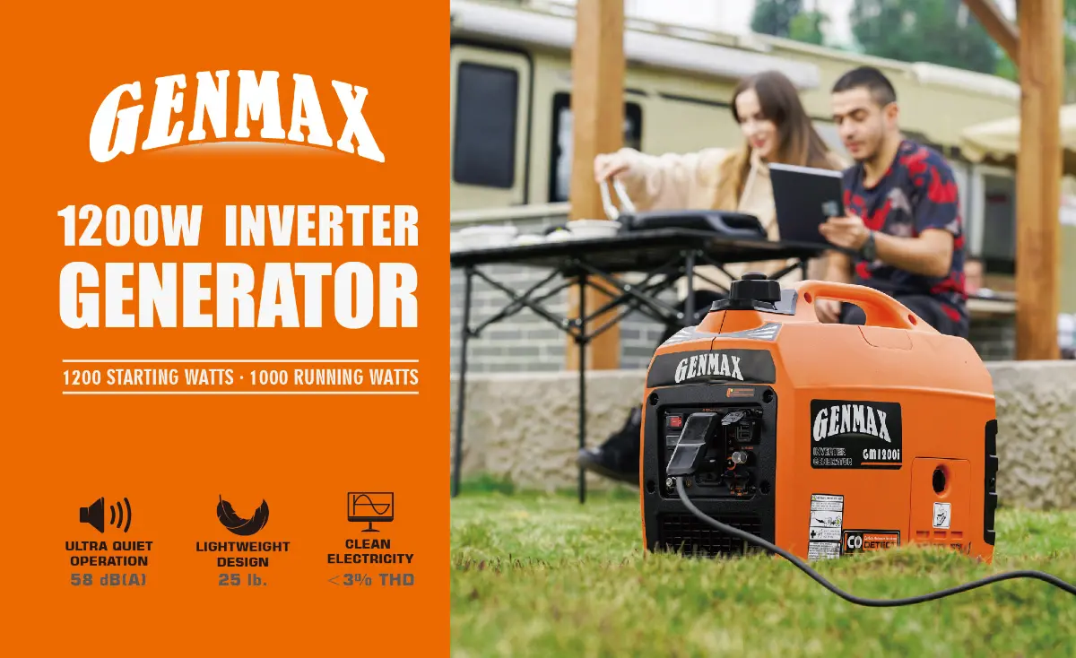 Genmax 1200 Watt Gasoline Inverter Generator GM1200i - Image 6