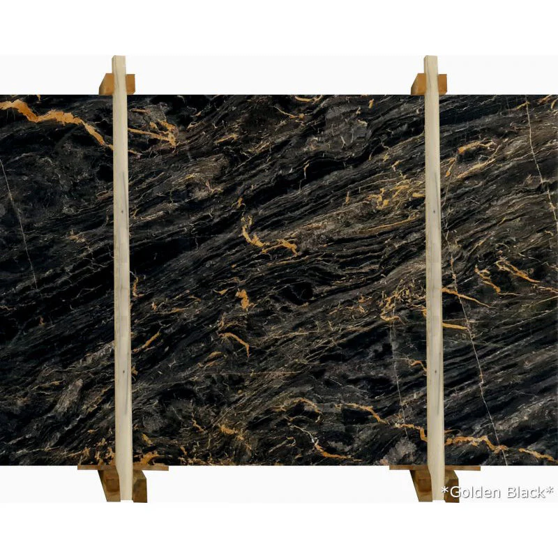 Golden Black Bookmatching Marble Slabs Polished - Full Truckload
