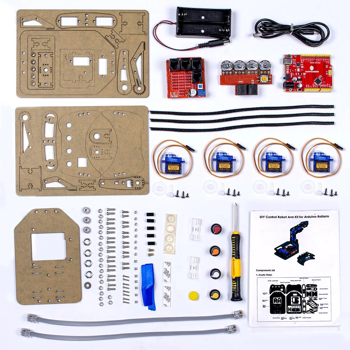 Hamilton Buhl STEAM Robo-Arm Kit for Arduino - Programmable 4-Axis Robot Arm - Image 5