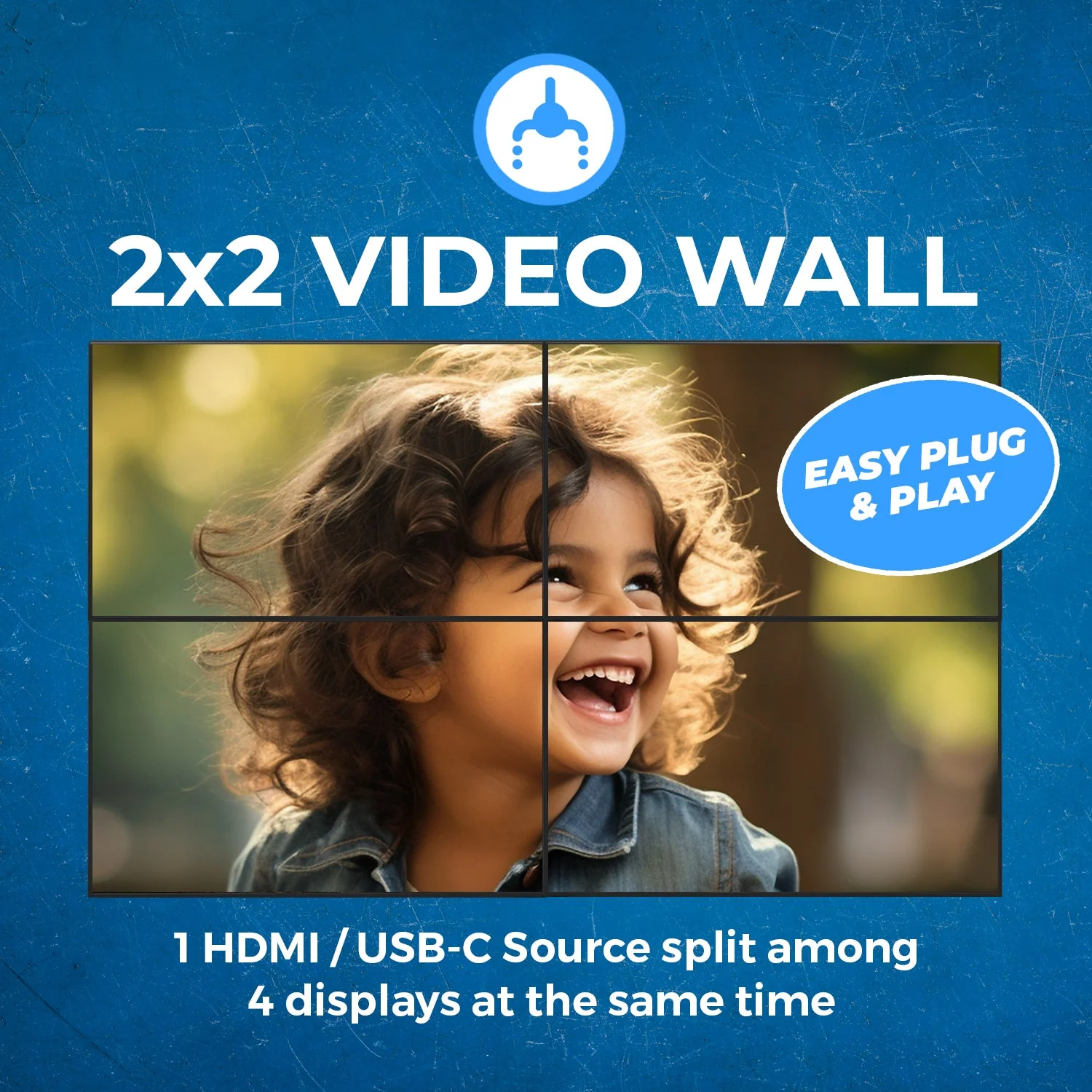 HDMI 2x2 Video Wall Controller with UBS-C input (UHD-14VW) - Image 4