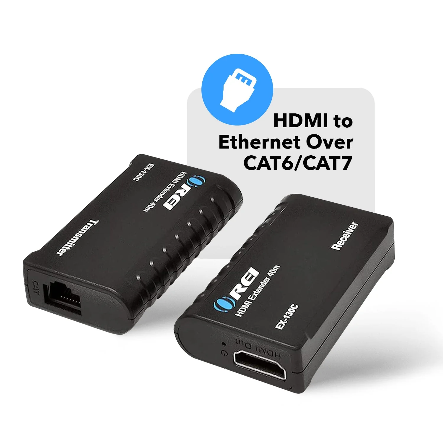 HDMI to Ethernet Over CAT6/7 Extender RJ45 Up to 130 Feet - 1080p (EX-130C) - Image 2