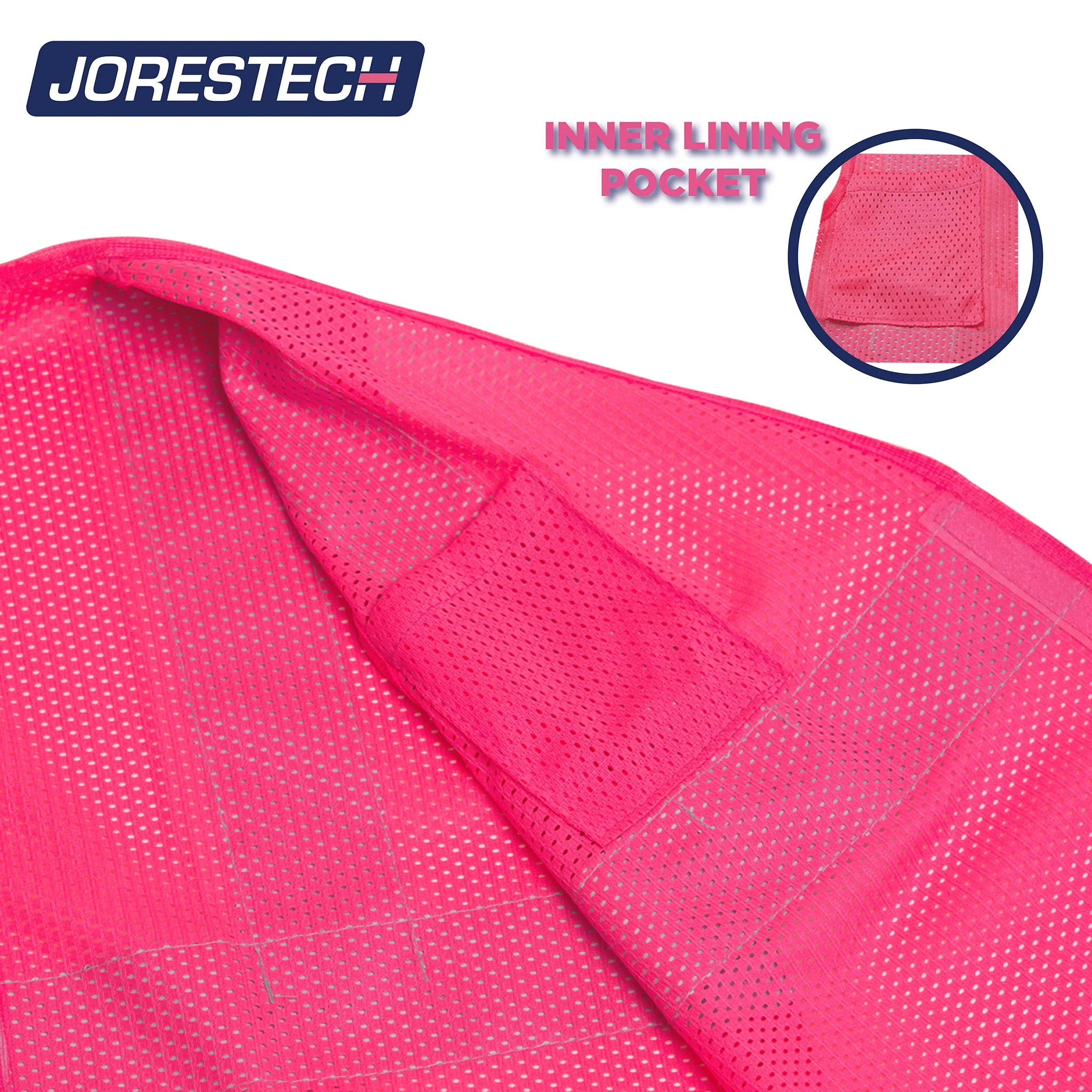 Hi-Vis Mesh Safety Vest with 2” Reflective Strips and Pocket - Image 23