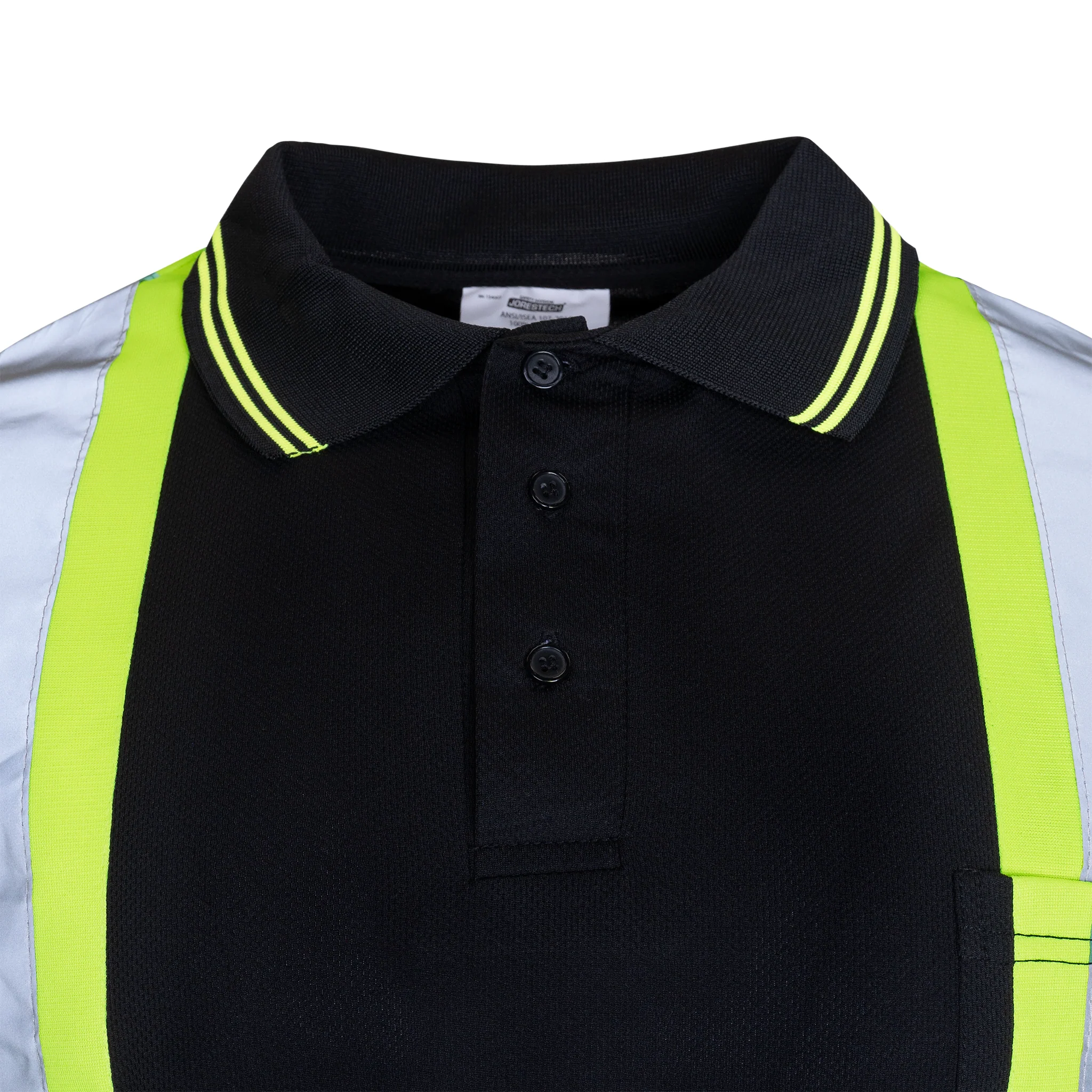Hi-Vis Reflective Two-Tone Safety Long Sleeve Polo Shirt - Image 8