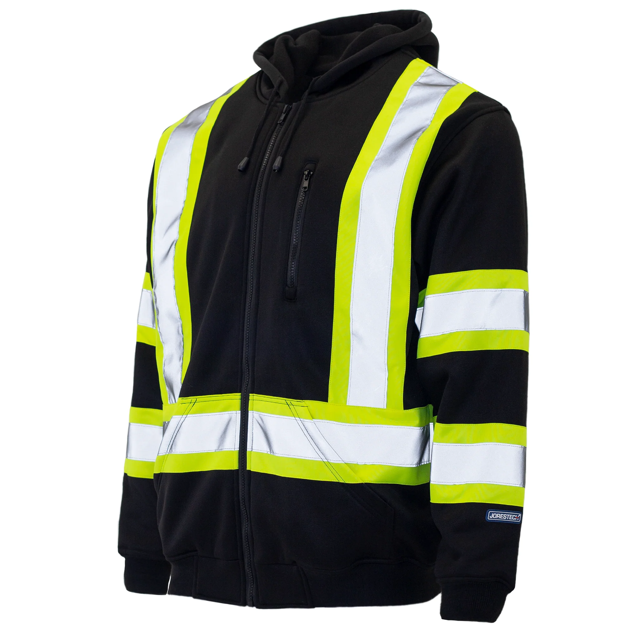 Hi-Vis Two Tone Safety Hooded Sweatshirt with Reflective Stripes - Image 10
