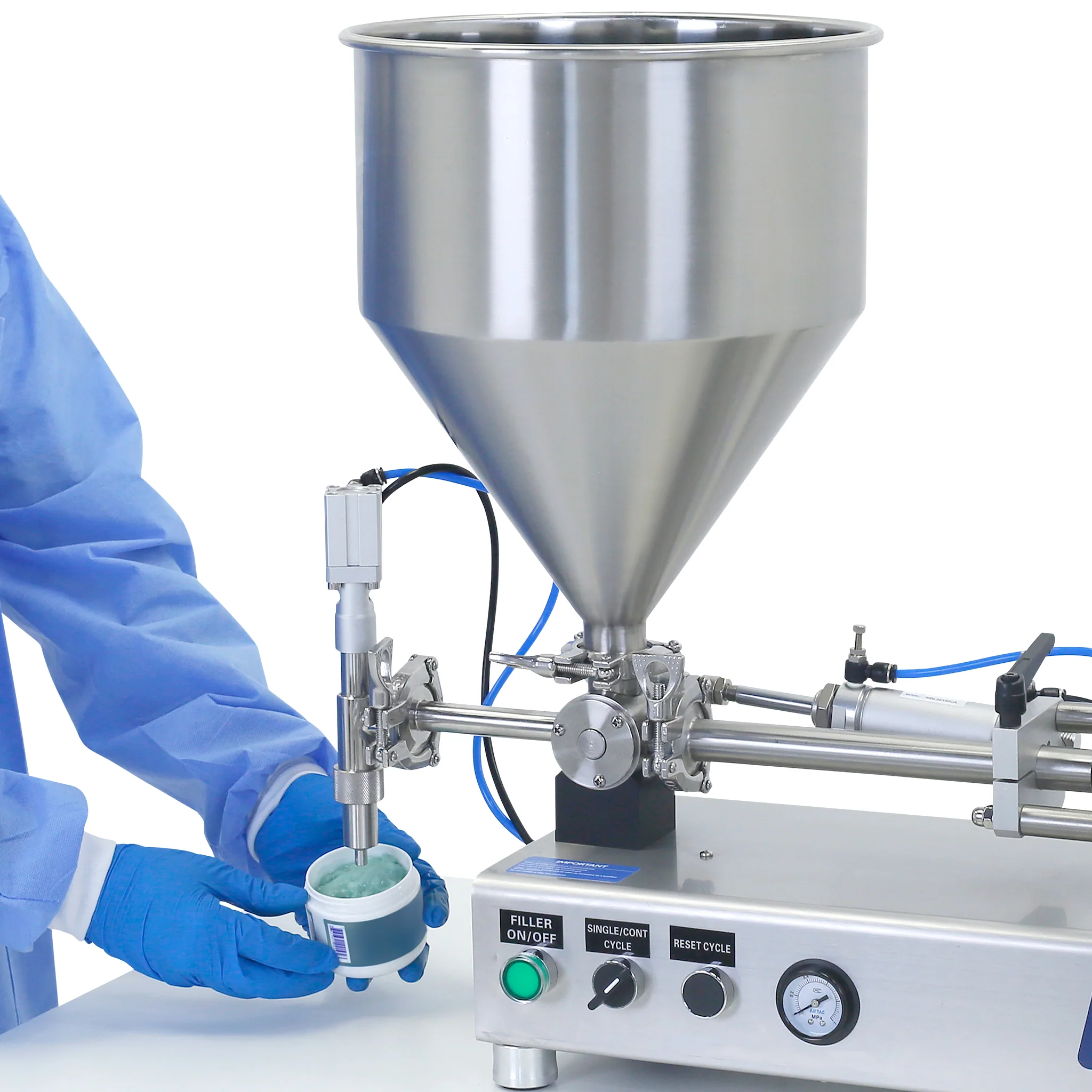High Viscosity Tabletop Paste Piston Filler - 316 SS – 500ml - Image 2