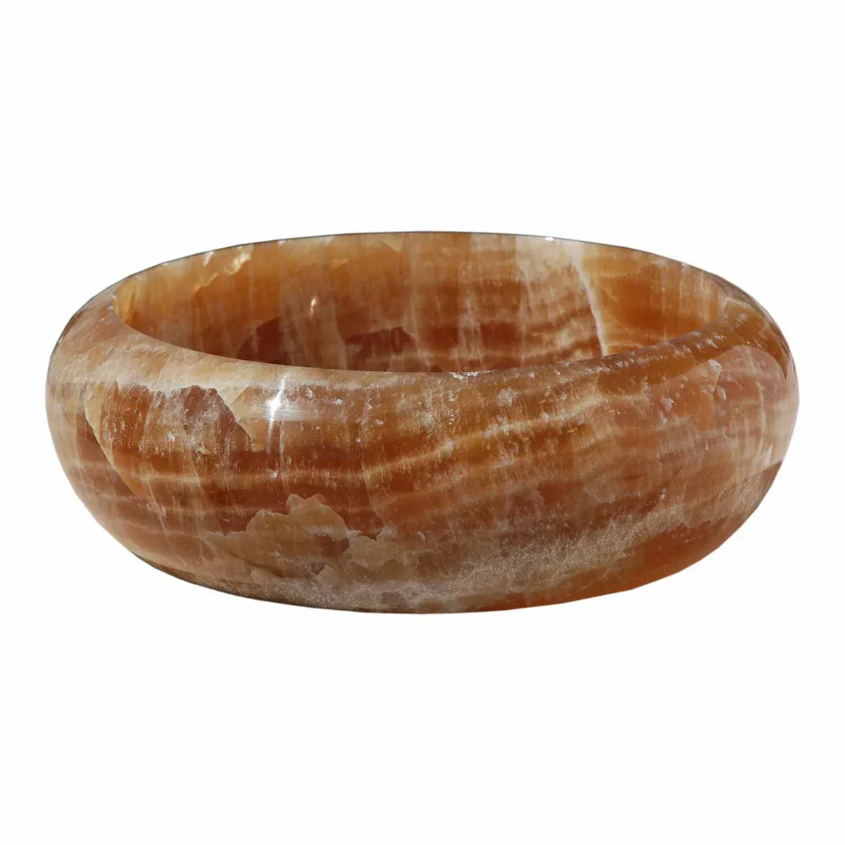 Honey Onyx Translucent Natural Stone Above Vanity Bathroom Vessel Sink Polished - Image 2