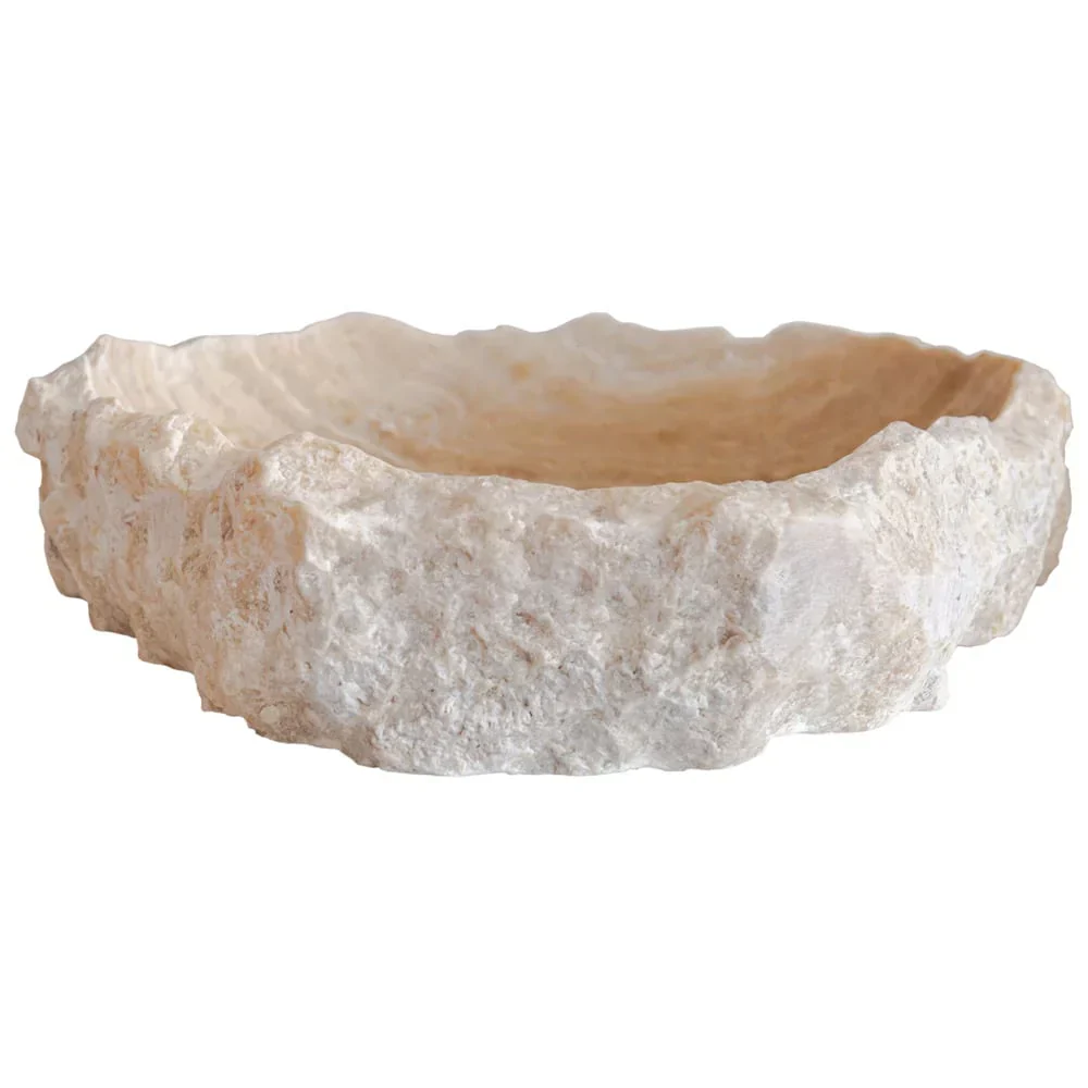 Honey Onyx Translucent Rustic Natural Stone Above Vanity Bathroom Sink - Image 4