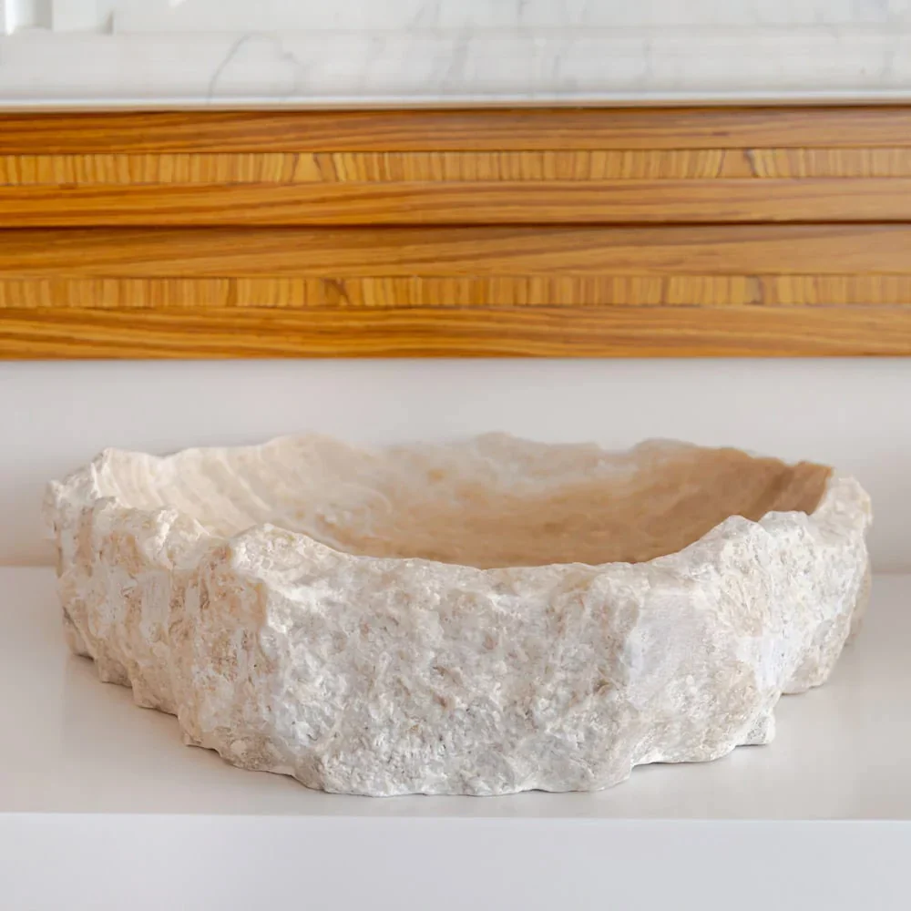 Honey Onyx Translucent Rustic Natural Stone Above Vanity Bathroom Sink - Image 7