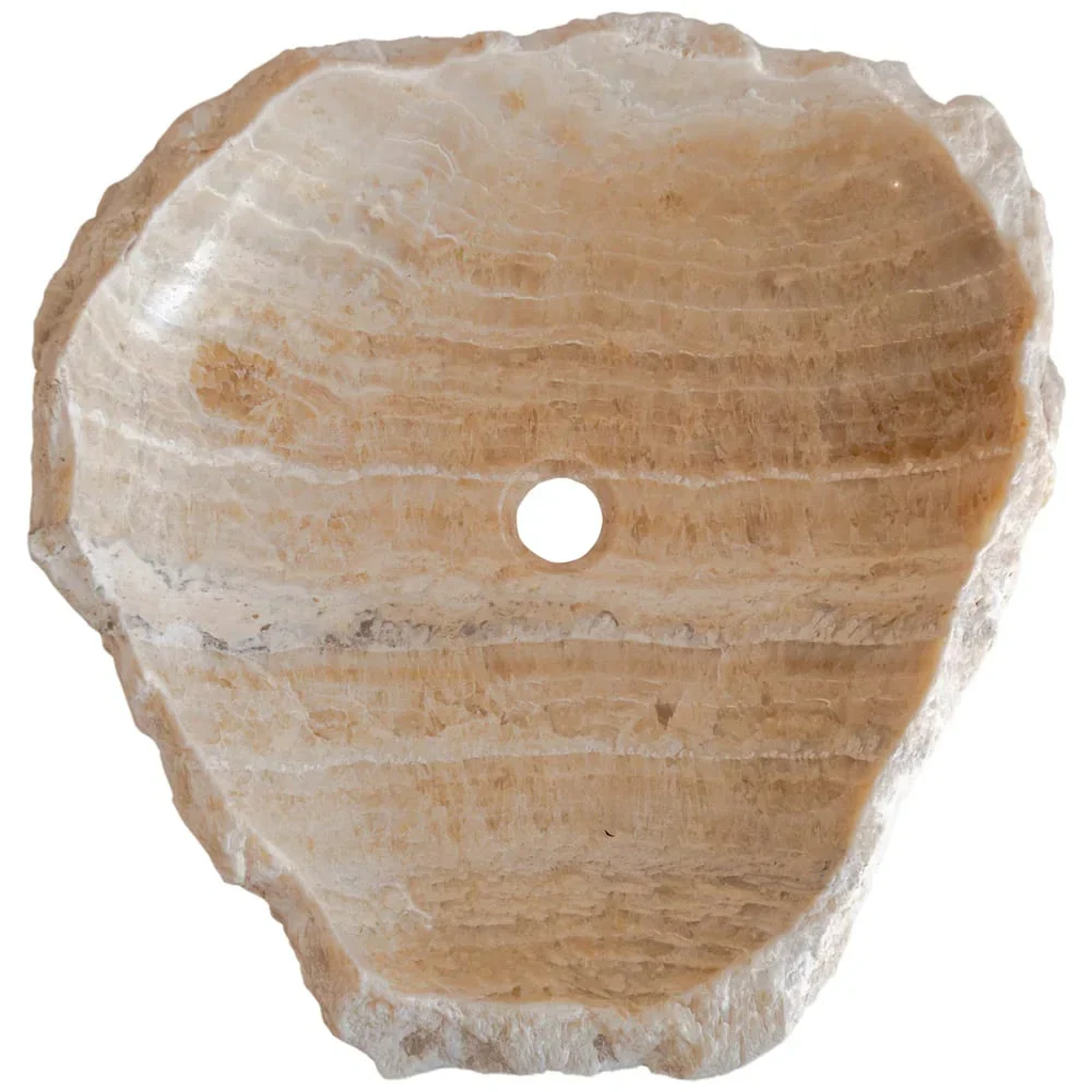 Honey Onyx Translucent Rustic Natural Stone Above Vanity Bathroom Sink - Image 8