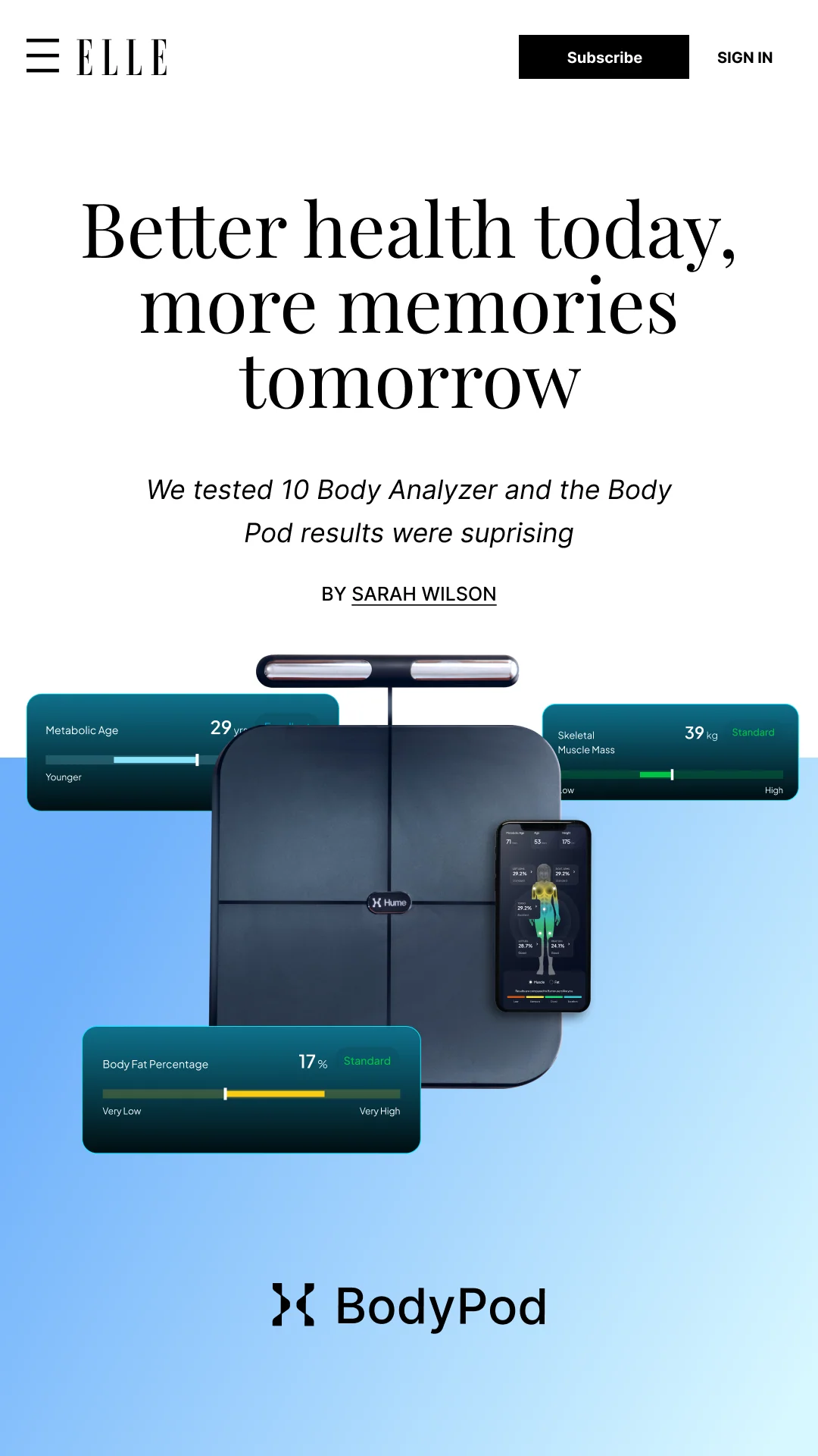 Hume Pod Scale - Precision Body Composition & Wellness Monitoring - Image 8