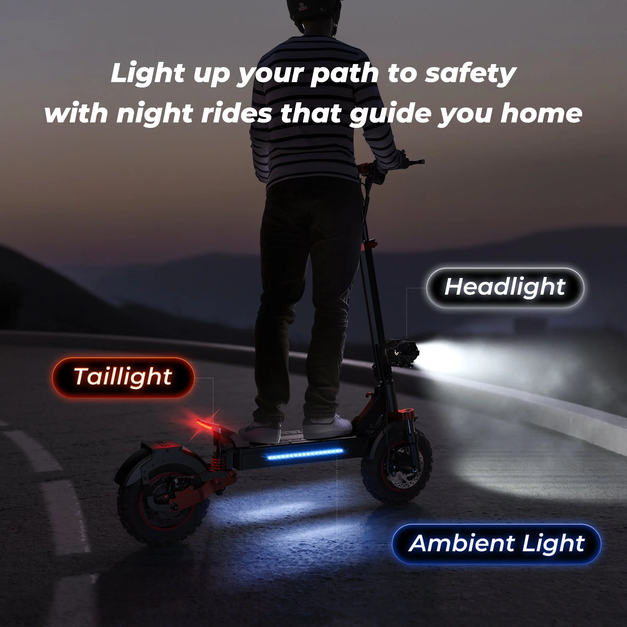 iScooter iX5S 1000W Electric Scooter 11" Off-Road Tires - Image 4