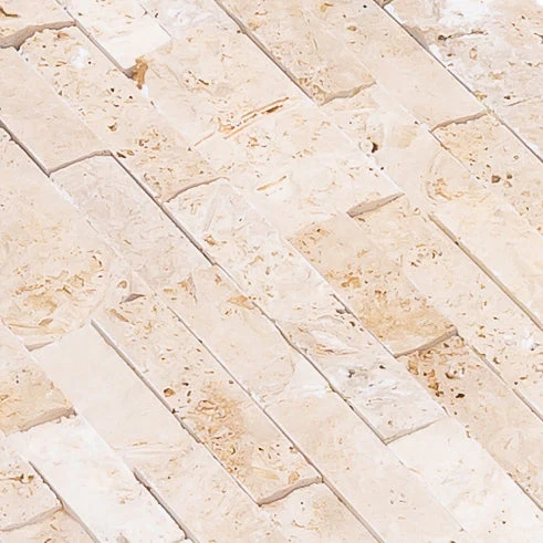 Ivory Ledger 3D Panel 6"x24" Natural Travertine Wall Tile - Full Truckload - Image 2
