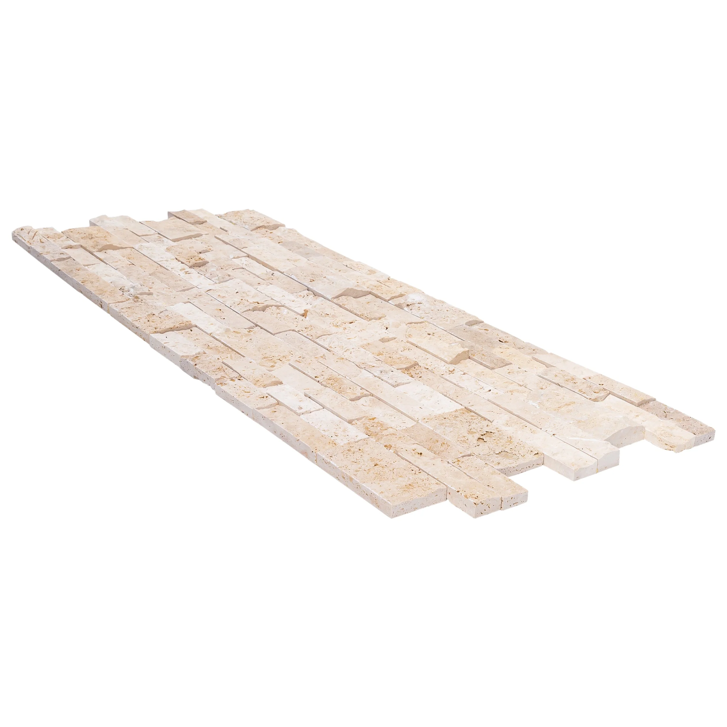 Ivory Ledger 3D Panel 6"x24" Natural Travertine Wall Tile - Full Truckload - Image 6