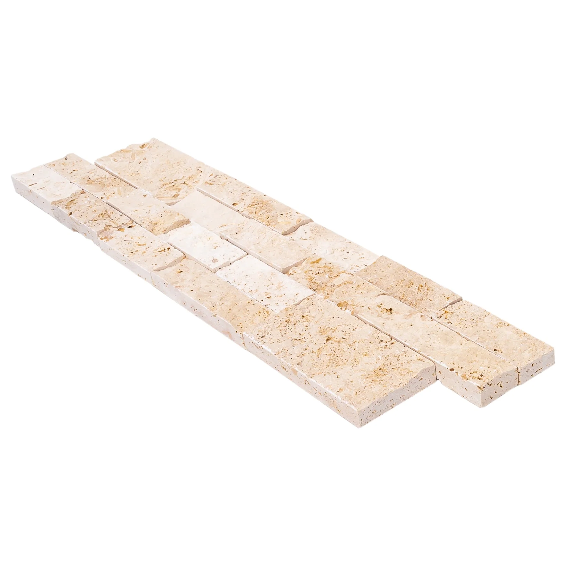 Ivory Ledger 3D Panel 6"x24" Natural Travertine Wall Tile - Full Truckload - Image 9