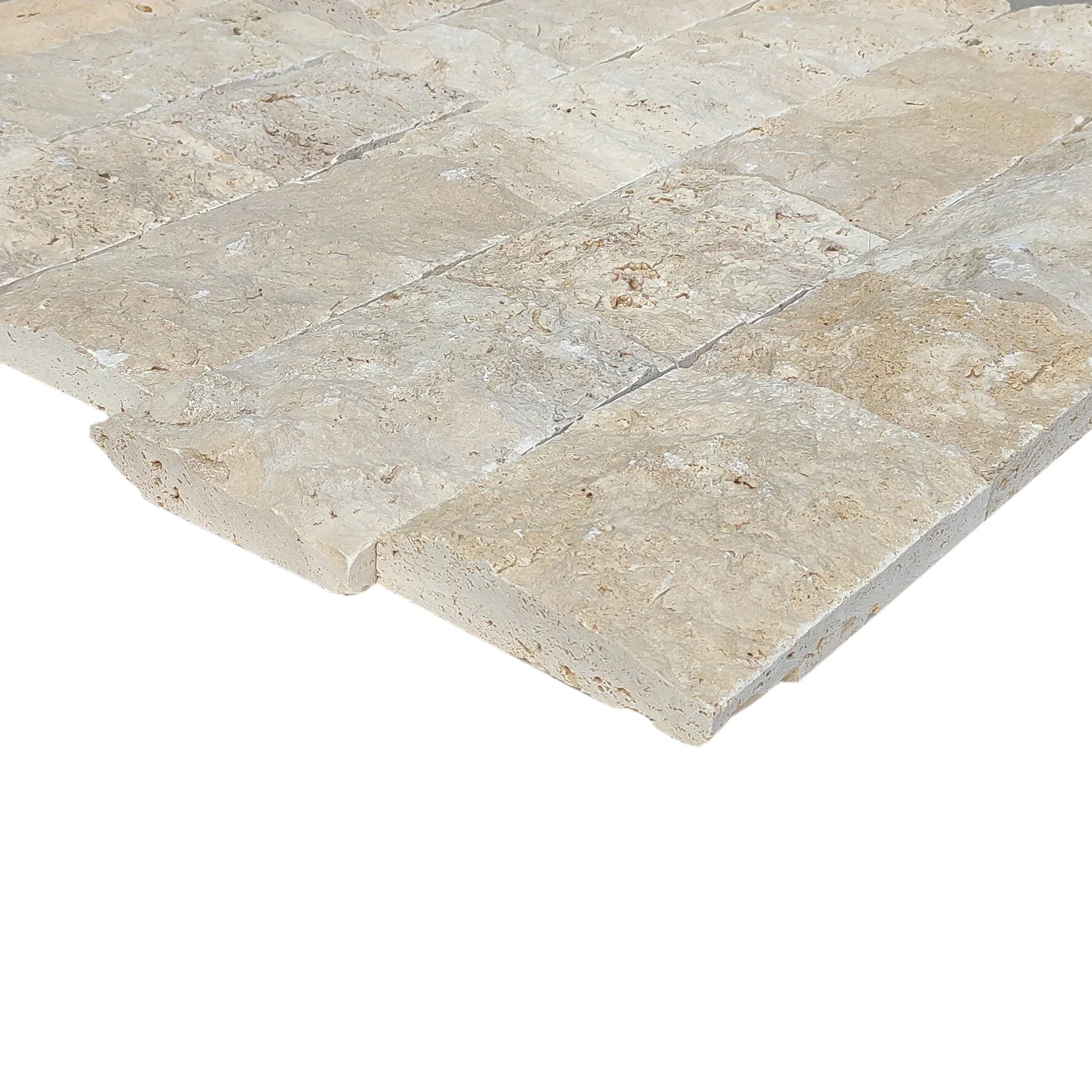 Ivory Light 6"xFree Length Split-face Natural Travertine Wall Tile - Livfloors Collection - Image 6