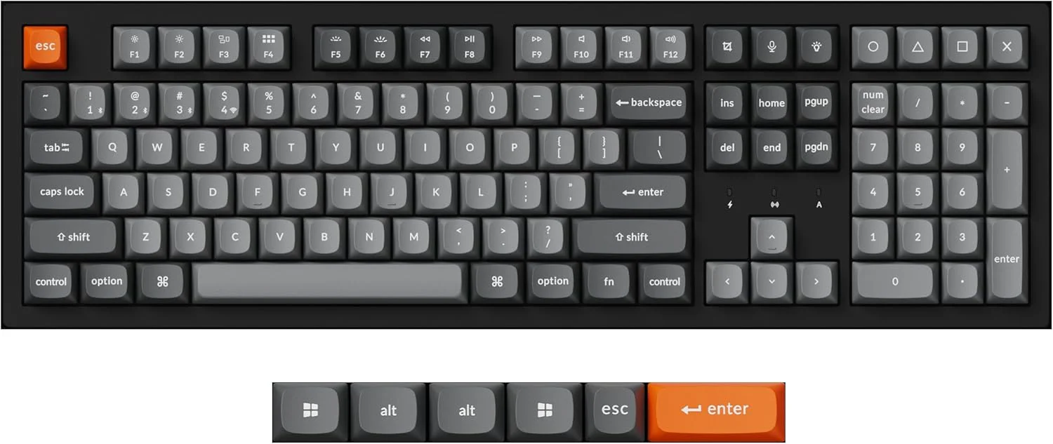 Keychron K10 Max Swappable RGB BacKlight Banana Switch Keyboard - Black