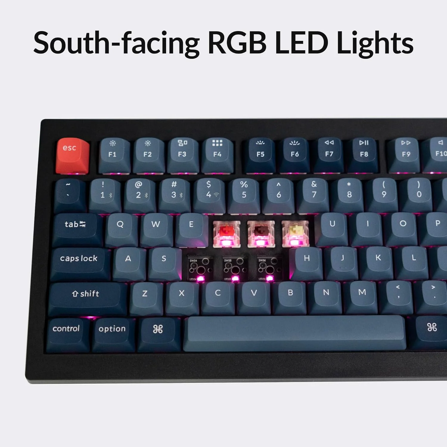 Keychron V3 Max Swappable RGB Backlight Red Switch Keyboard - Black - Knob Version - Image 5