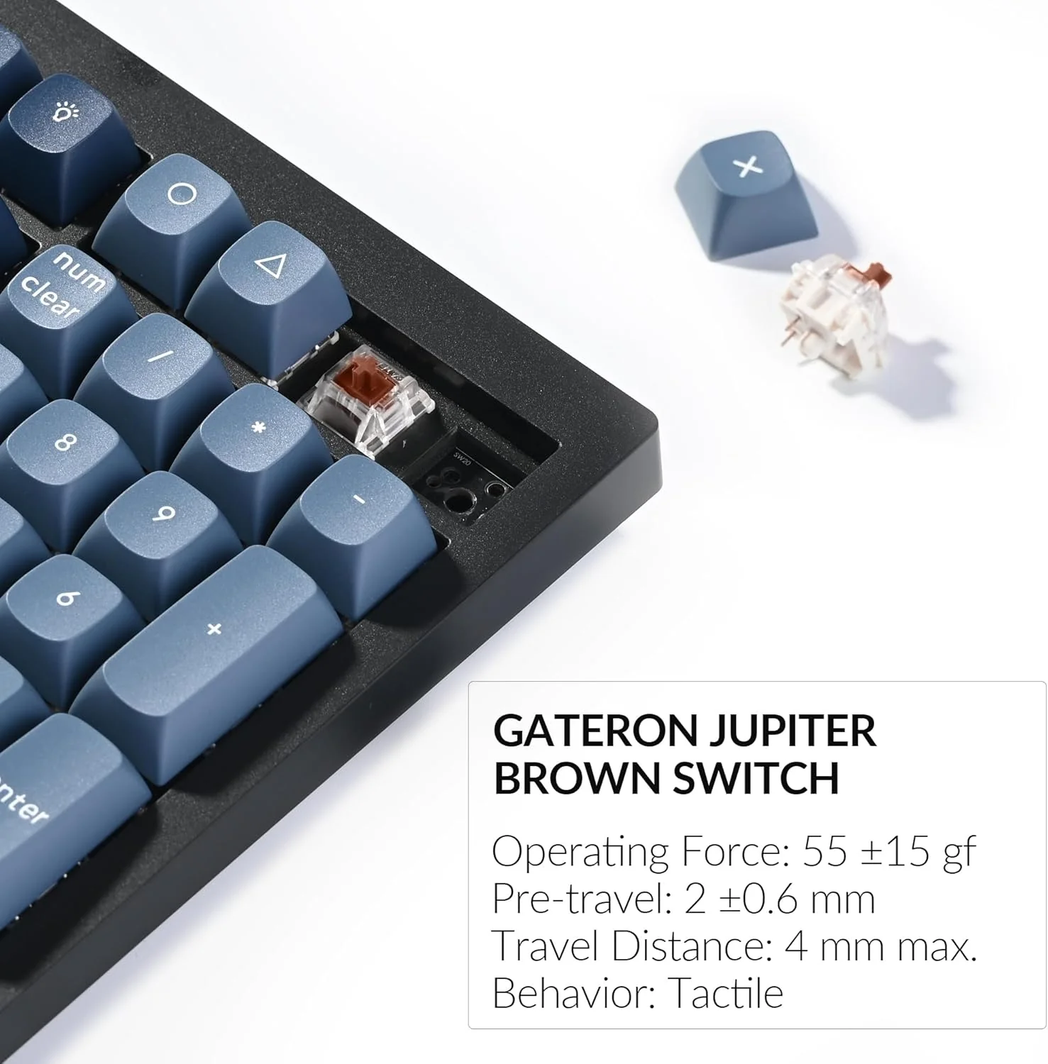 Keychron V6 Max Swappable RGB Backlight Brown Switch Keyboard - Black - Knob Version - Image 2