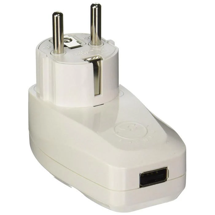 Korea Travel Adapter Plug with USB and Surge Protection - Grounded Type E/F - Image 2
