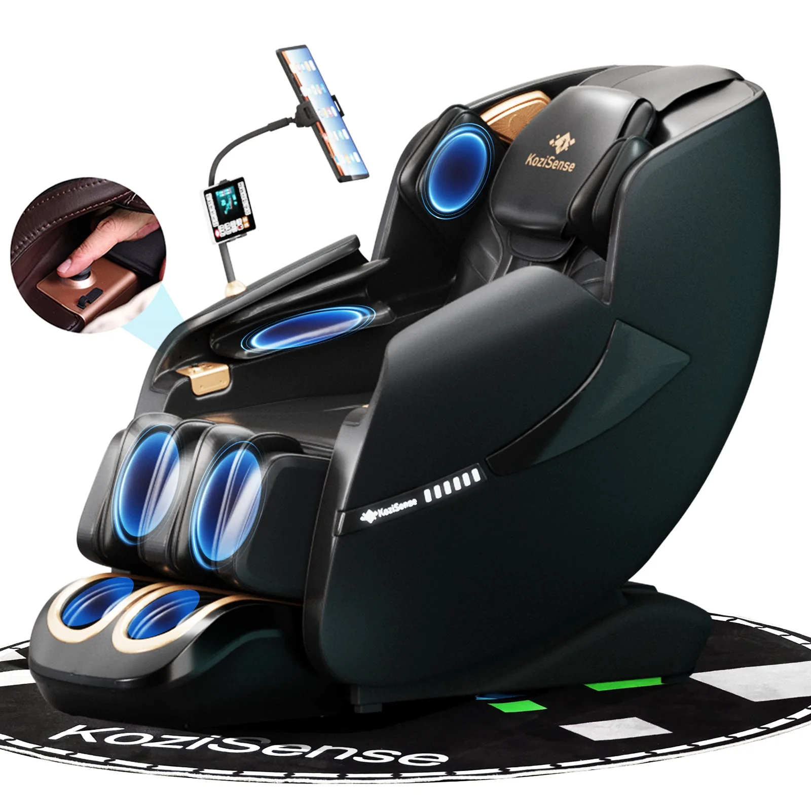 KoziSense KZ-A18 3D Massage Chair Full Body,Zero Gravity SL-Track Shiatsu,Back Heat,Voice Control,Body Scan,Legrest Extension