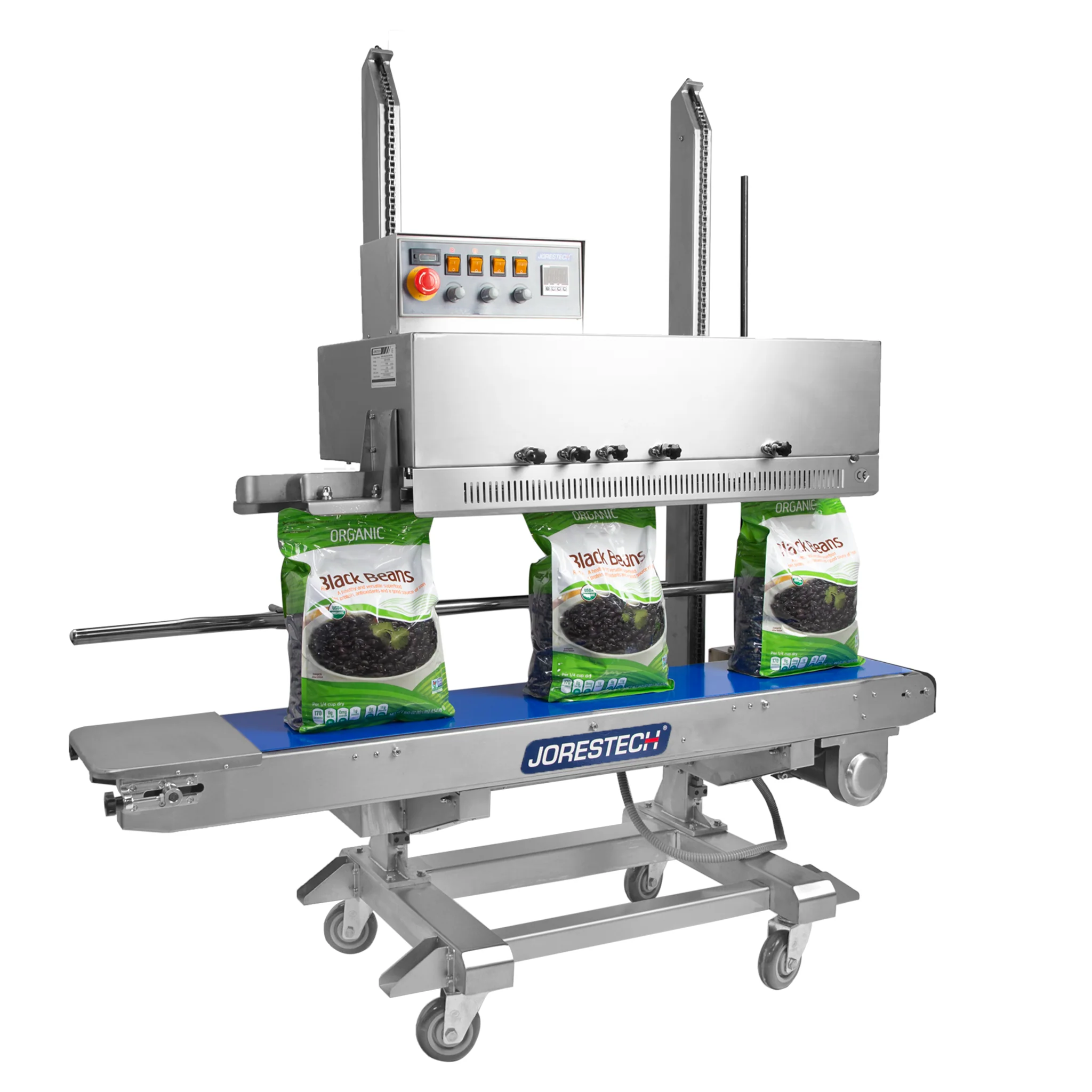 Left-To-Right Stainless Steel Digital Vertical Continuous Band Sealer 1010 with Coder - Image 2