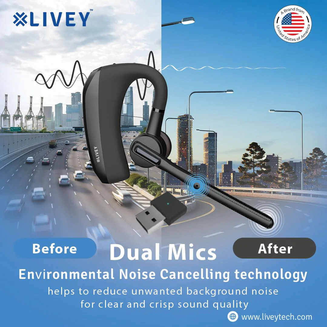 LIVEY 712BT PLUS Wireless Mono Bluetooth Headset - Image 4