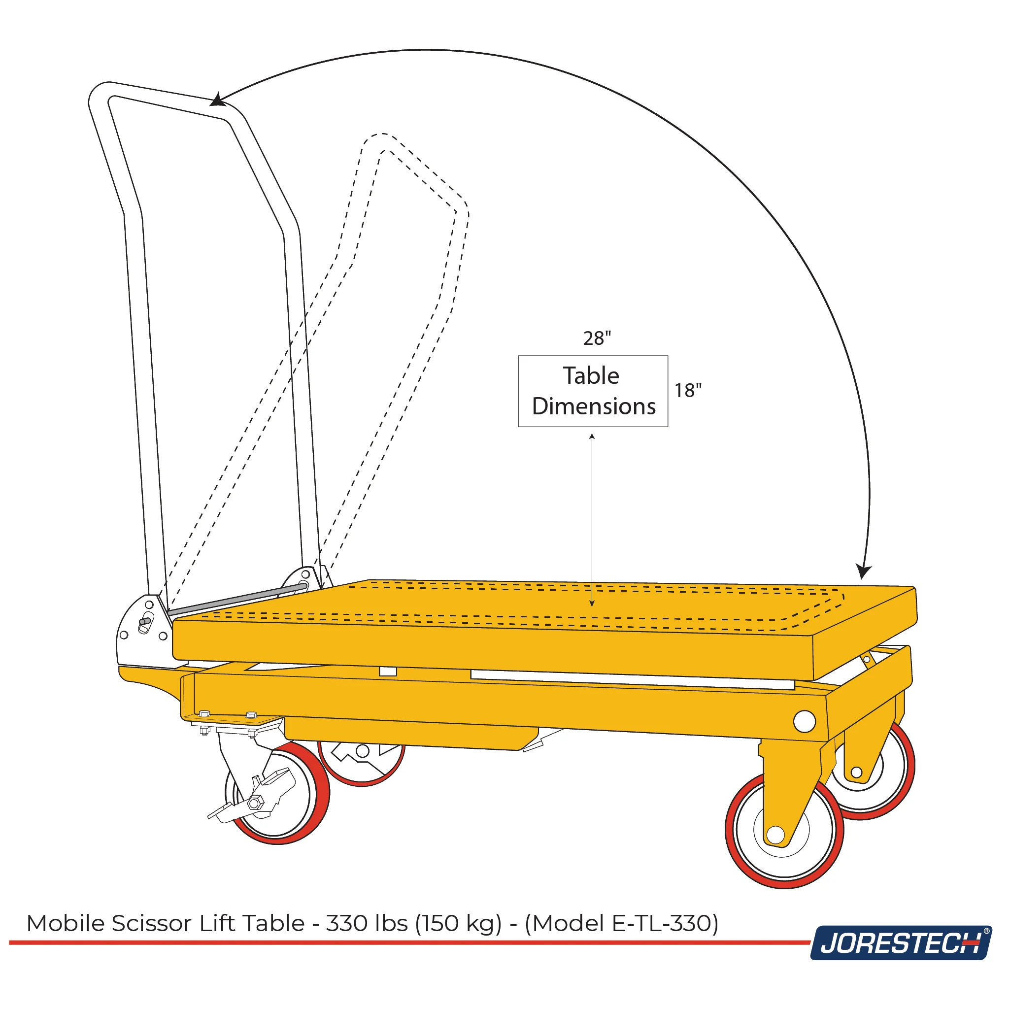 Mobile Scissor Lift Table – 330 Lbs (150 kg) - Image 6